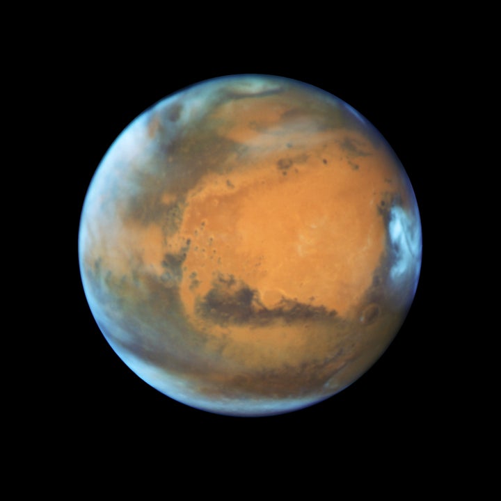 The Hubble Space Telescope snapped this image of Mars just days before the red planet's opposition on May 22.