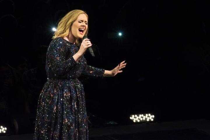 Adele performs at Meo Arena on May 21, 2016, in Lisbon, Portugal.