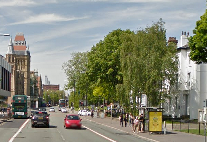 A naked sleepwalker tried to get a selfie with police after wandering onto Chorlton Street in Manchester