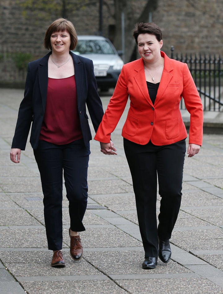 <strong>Ruth Davidson (Right) and her parter Jen Wilson (Left)</strong>