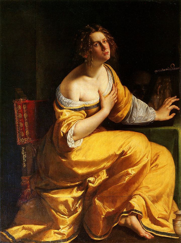 Artemisia Gentileschi, "Conversion of the Magdalene (The Penitent Mary Magdalene)," 1615-1616 or 1620-1625