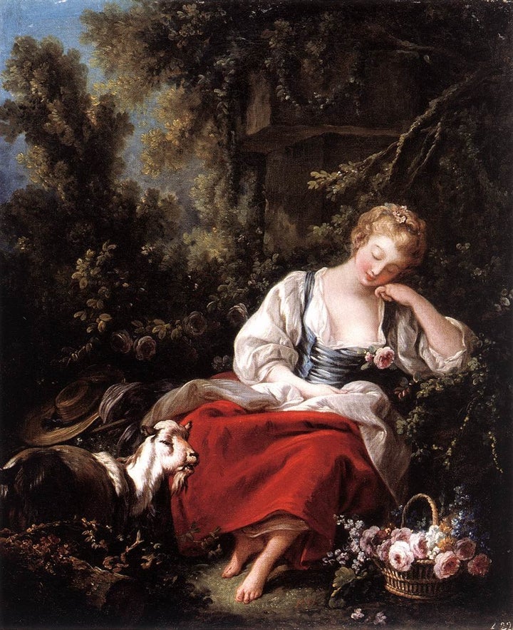 François Boucher, "Dreaming Shepherdess," 1763