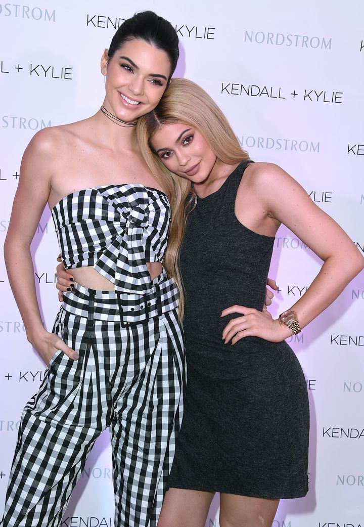 Kendall and Kylie Jenner celebrate Kendall + Kylie Collection at Chateau Marmont on March 24, 2016, in Los Angeles, California.