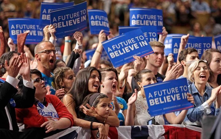 Bernie Sanders Enthusiastic Supporters