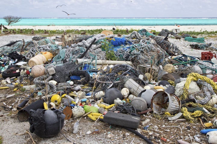 Plastic garbage is pictured on Eastern Island, in the Northwest Hawaiian Islands.