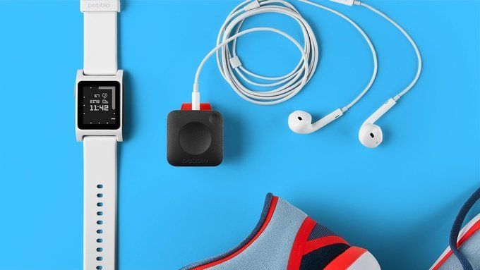 The new "Pebble 2" smartwatch alongside the Core.