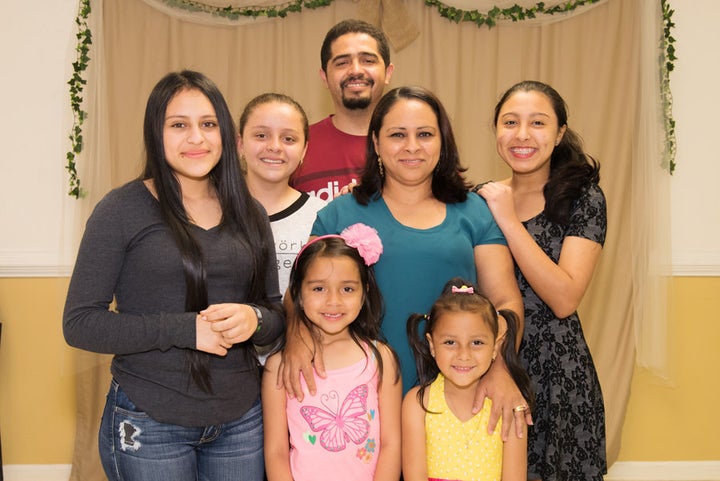 Kimberly Pineda Chavez (right) is back with her family.