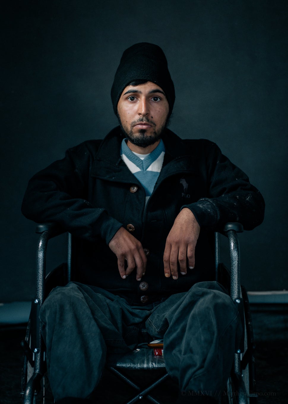 Hamad was born with a degenerative muscle condition. Given the choice between leaving his wheelchair, or being left behind, H