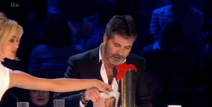 <strong>Simon Cowell was in a mischievous mood on Tuesday's 'Britain's Got Talent'</strong>