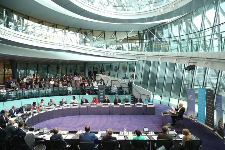 Khan attends his first Mayor's question time at City Hall