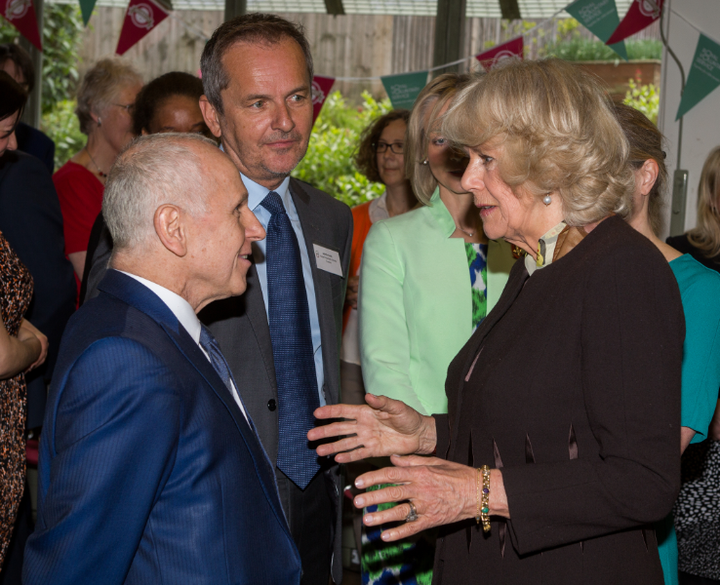 Wayne with HRH The Duchess of Cornwall at the recent launch of GrandFest