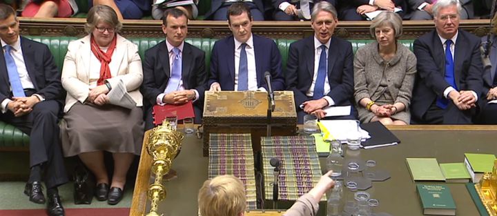 A pro-EU Conservative frontbench at PMQs today