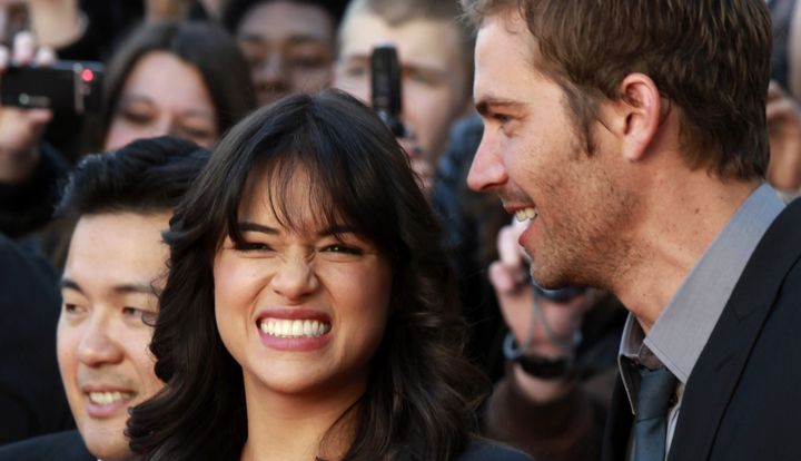Michelle Rodriguez and Paul Walker together in 2009. 