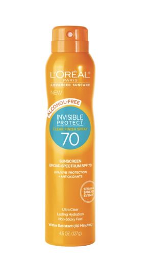 L'Oreal Invisible Protect Sunscreen Spray, SPF 70