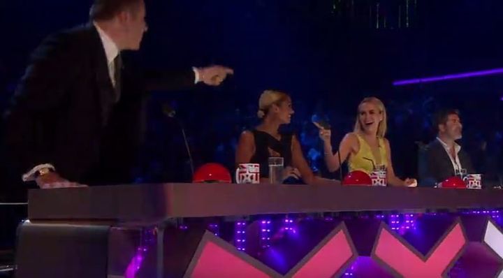 <strong>Dec was not impressed with Alesha Dixon's antics on the panel</strong>