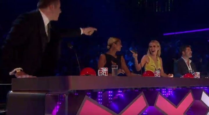 Dec was not impressed with Alesha Dixon's antics on the panel