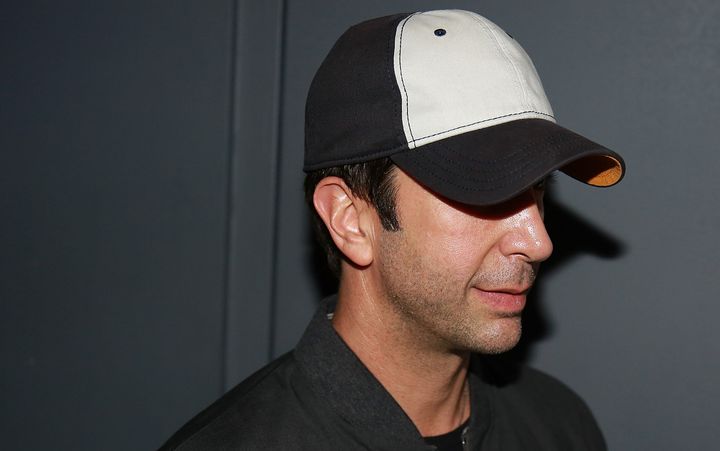 David Schwimmer in a hat similar to the hat I saw him wearing at "Spotlight."