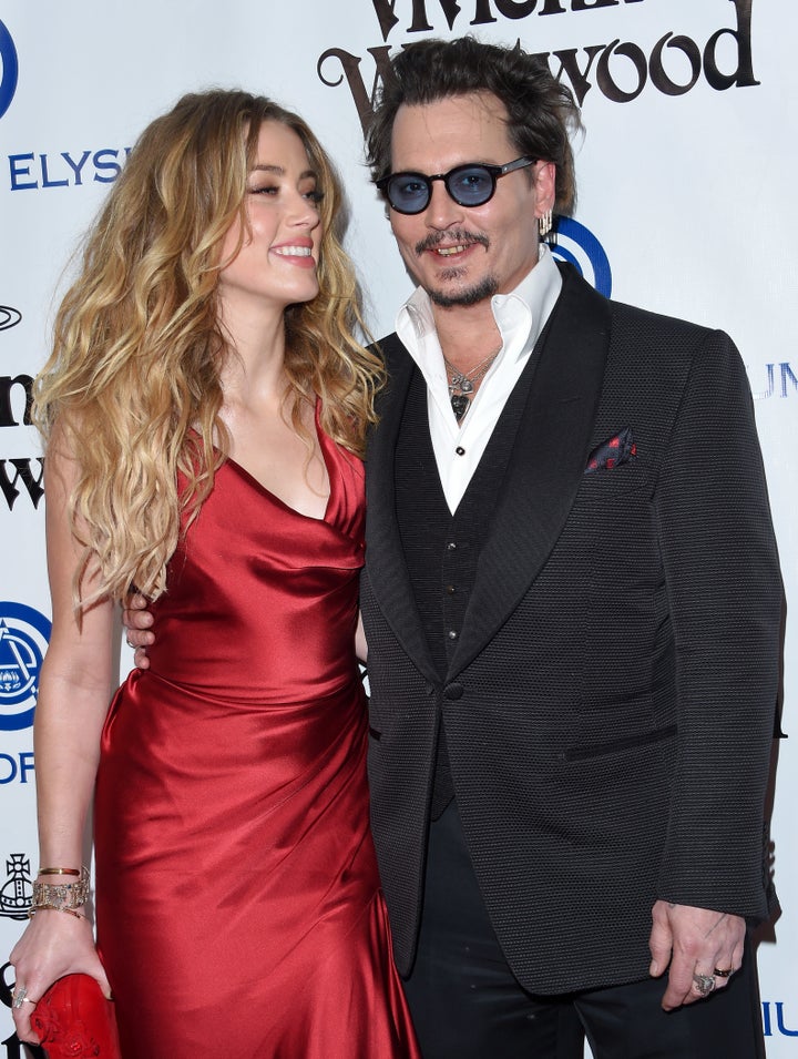 <strong>Amber Heard and Johnny Depp</strong>