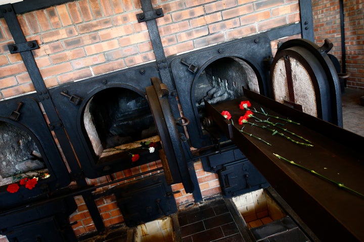 Ovens of the crematorium are seen in the former Nazi concentration camp Buchenwald