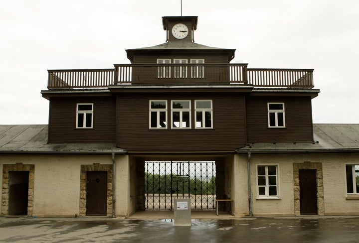<strong>The camp gate of the former Buchenwald Nazi concentration camp</strong>