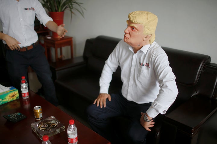 While sales of the masks of Clinton and Trump are more or less the same, factory manager Jacky Chen believes that the Trump m