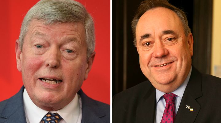 Alan Johnson, 66 (left) and Alex Salmond, 61 (right), will represent Remain during Thursday night's debate