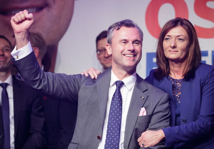 Norbert Hofer of Austria's Freedom party, on Sunday, May 22, 2016. Hofer lost the presidential election by just a few thousand votes.