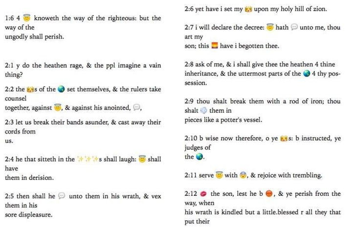 A passage from the Psalms, taken from the Bible Emoji.