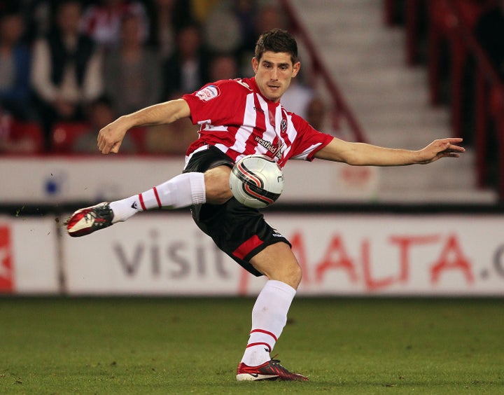 <strong>Evans while he was playing for Sheffield Wednesday</strong>