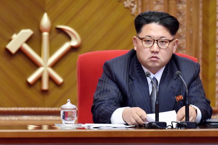 North Korean leader Kim Jong Un attends the first congress of the country's ruling Workers' Party in 36 years, in Pyongyang, North Korea, May 9, 2016.