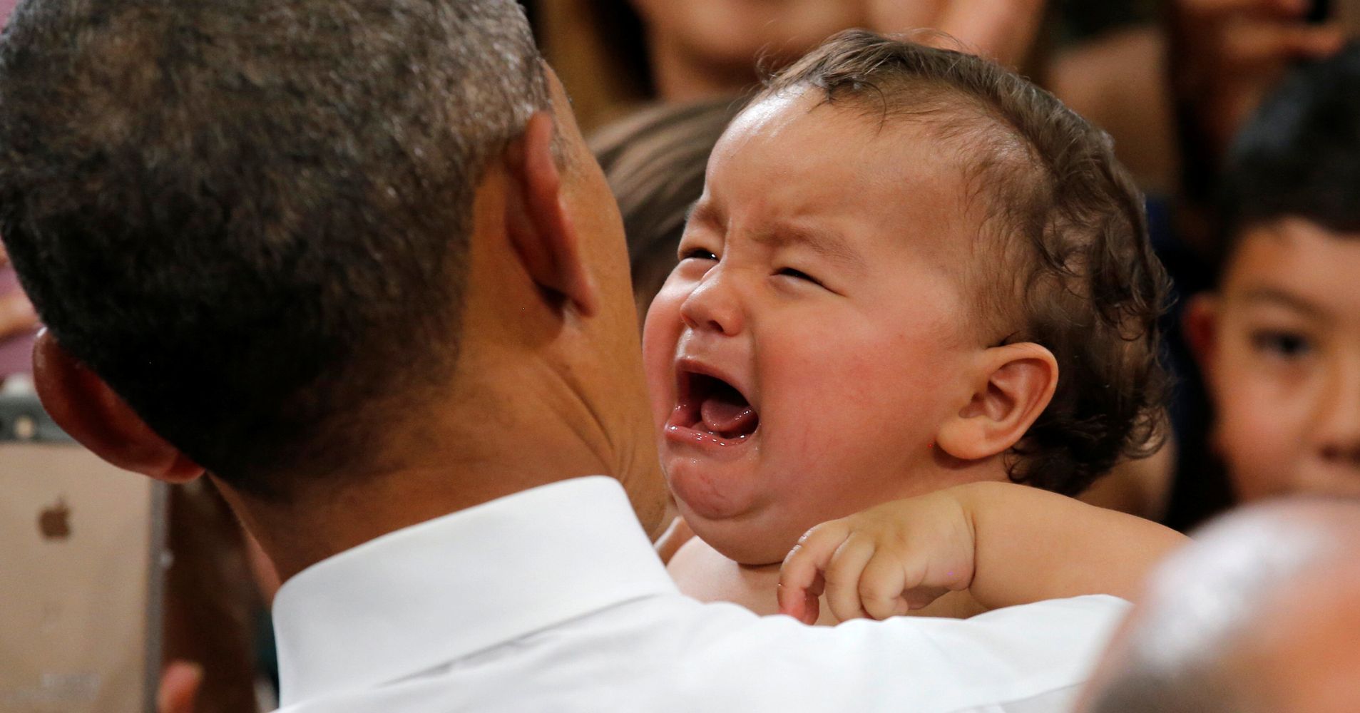 Image result for baby crying obama