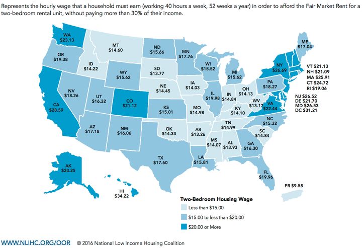 The National Low Income Housing Coalition's "Out of Reach" report, released May 25, highlights the gap between rental costs and earnings around the country.