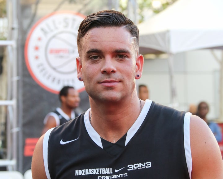 Mark Salling kicks off the 2015 Nike 3ON3 basketball tournament at L.A. LIVE on Aug. 7, 2015 in Los Angeles, California.