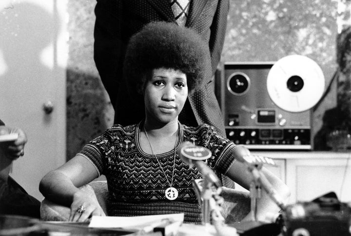 It wasn't until Franklin signed on with Atlantic Records in the late '60s that her career really took off. She's seen here in 1973.