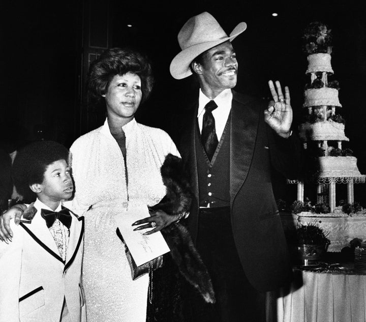 Franklin was married twice and had four children. She's seen here during her wedding to Glynn Turman in 1978.