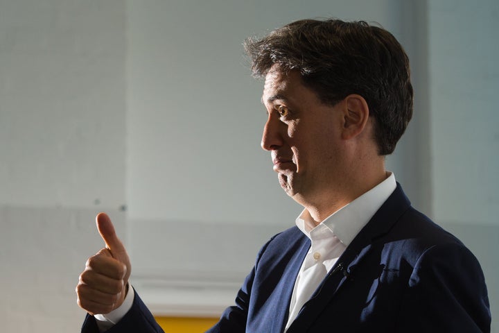 <strong>Ed Miliband thanked Joey Essex 'for getting out of bed' to be at the event</strong>
