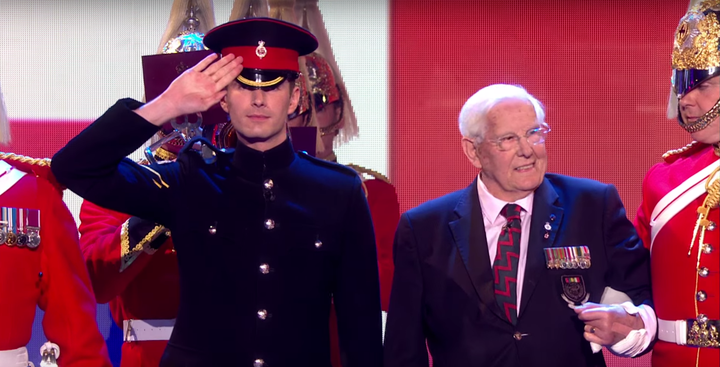 The war veteran's arrival was a stirring moment for viewers