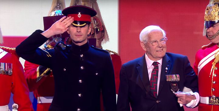 The war veteran's arrival was a stirring moment for viewers