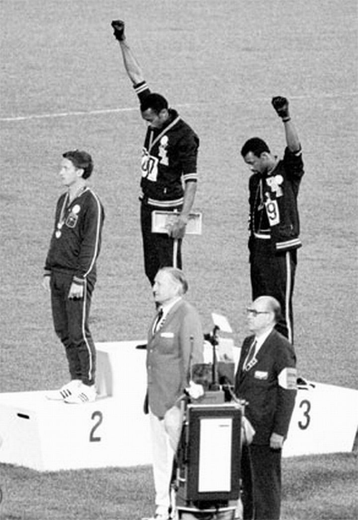 San Jose State University students Tommie Smith and John Carlos performed their Black Power salute at the 1968 Summer Olympics in Mexico City -- one of the most overtly political statements in the 110 year history of the modern Olympic Games.