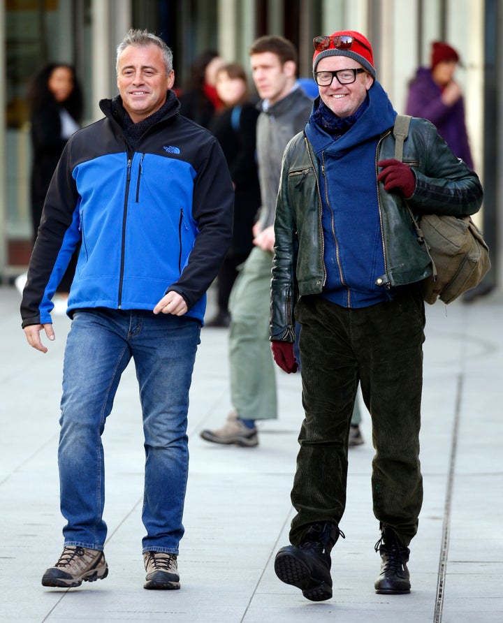 <strong>Chris and co-host Matt LeBlanc</strong>
