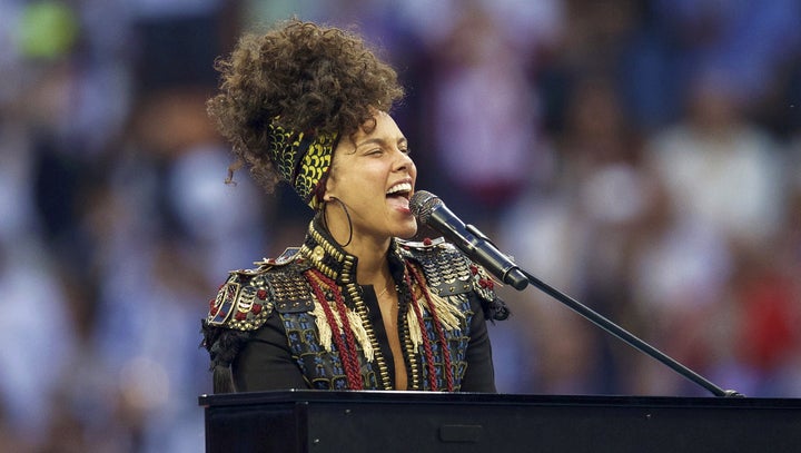 Alicia Keys performs her new single, "In Common," in Milan last weekend. 