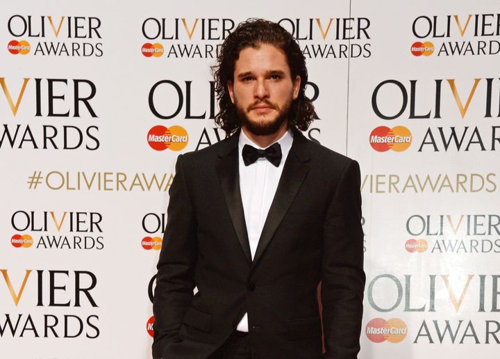 Kit Harington poses in the Winners Room at The Olivier Awards at The Royal Opera House on April 3, 2016, in London, England.