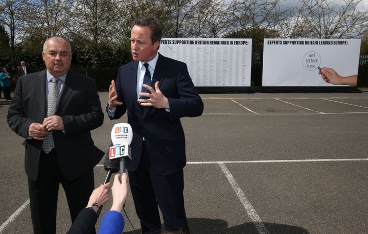 Sir Brendan Barber and David Cameron