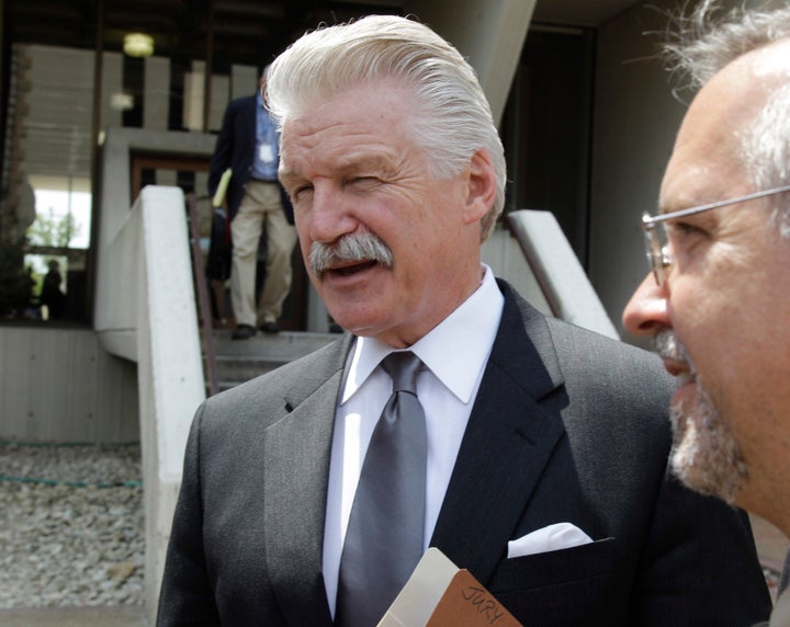 Peterson held a deadly grudge against Will County State's Attorney James Glasgow, pictured, after the prosecutor convict
