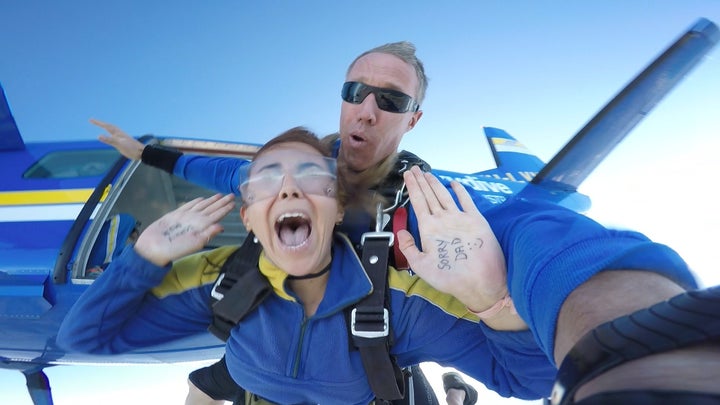 Skydiving in Wollongong, Australia (for the first time)<br>May 2016.