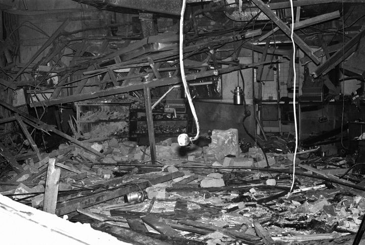 <strong>A general view of wreckage inside The Mulberry Bush public house one of two pubs bombed in Birmingham</strong>