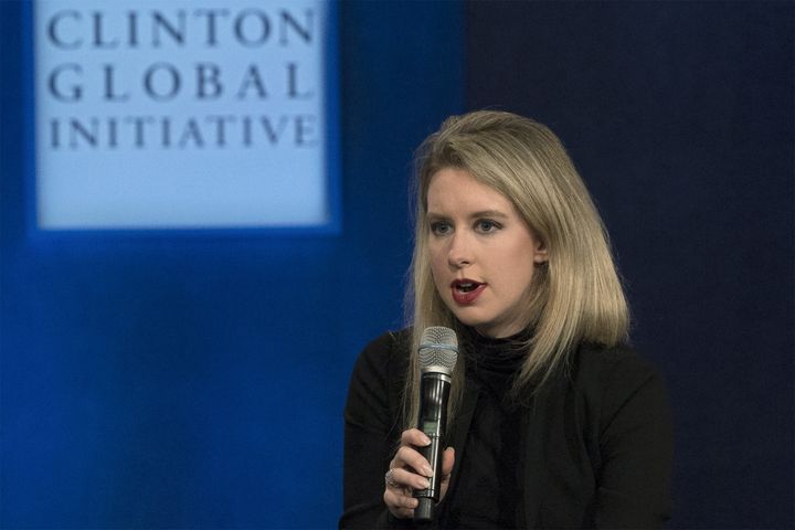 Theranos CEO Elizabeth Holmes speaks during the Clinton Global Initiative's annual meeting in New York on Sept. 29, 2015.