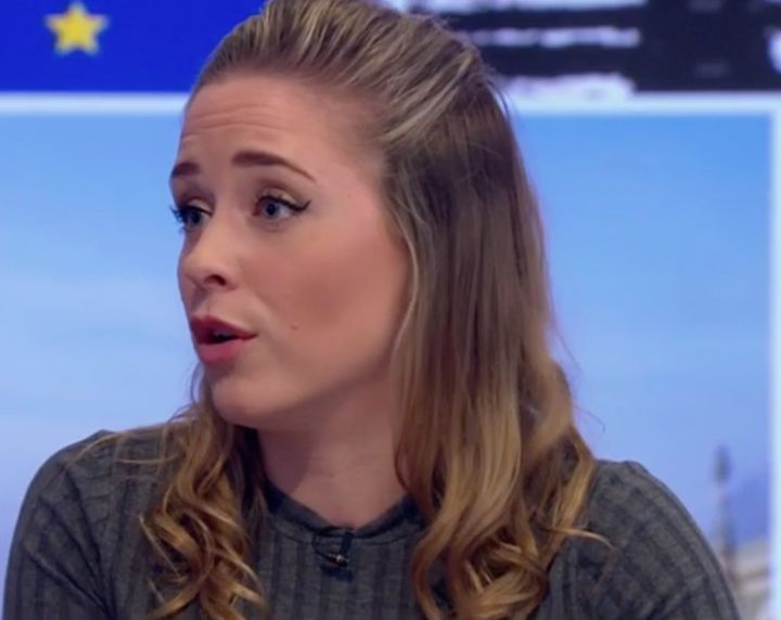 <strong>Amy Longland, 21, spoke on behalf of Students for Europe</strong>