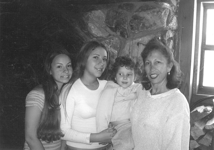 Michelle, Melanie, Natalie and Linda Miers (L to R) celebrate Mother's Day in Big Bear, California, in 2005. Melanie was killed later that year.