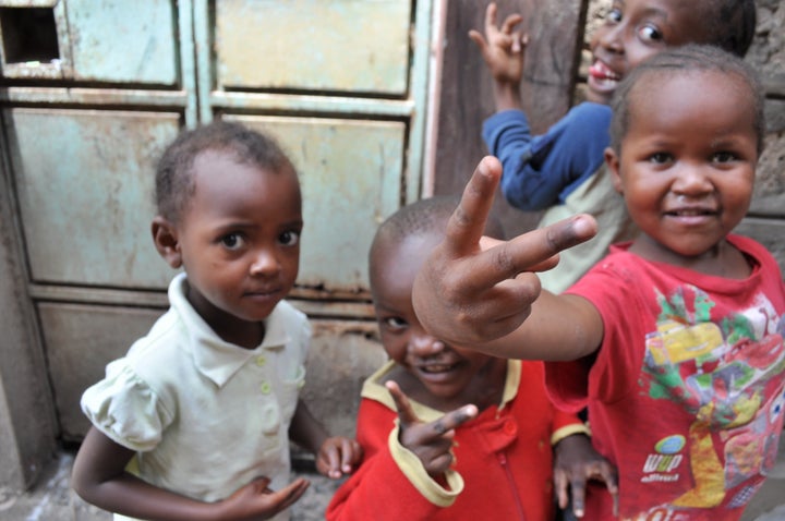 Children in Nairobi's Mathare slum.